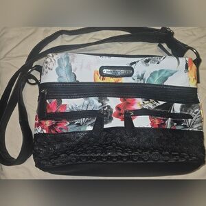 Stone mountain black floral Crossbody Bag‎